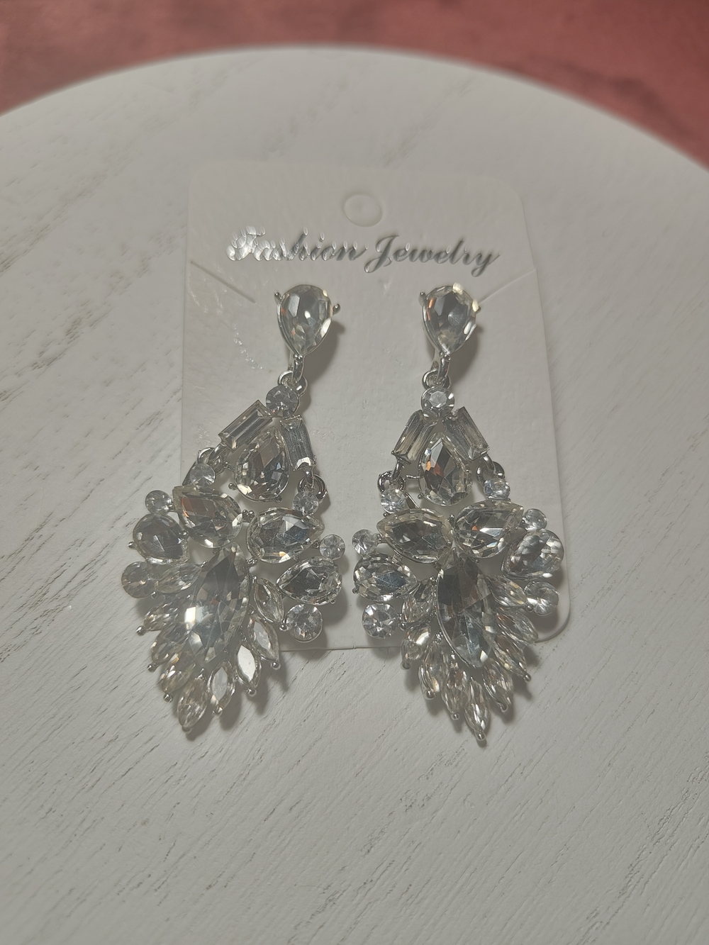 Clear Crystal Chandelier Drop Earrings